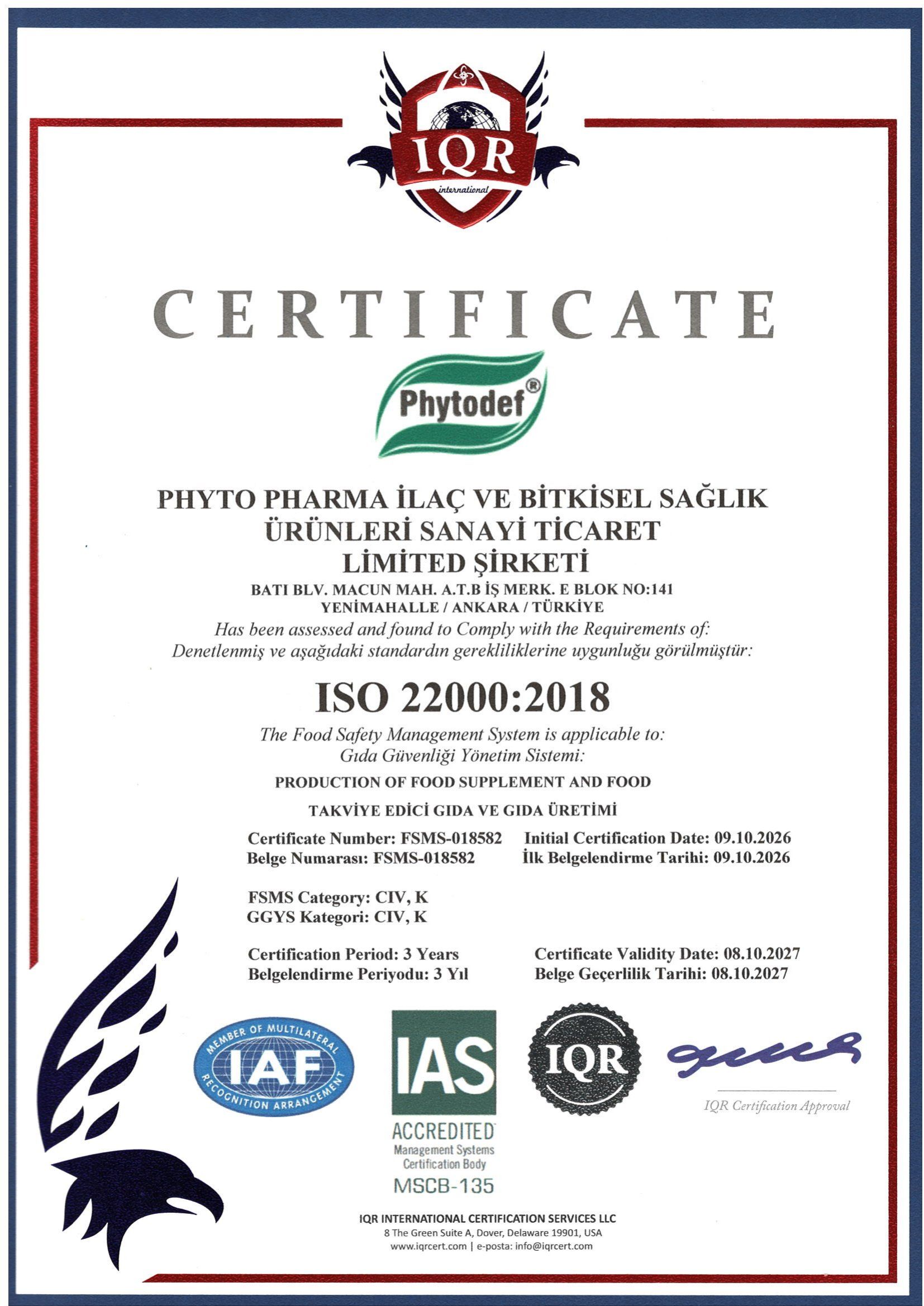 ISO 22000:2018